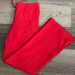 Cherokee Scrub Pants with Drawstring, Elastic Back and Slit Bottom Size Small